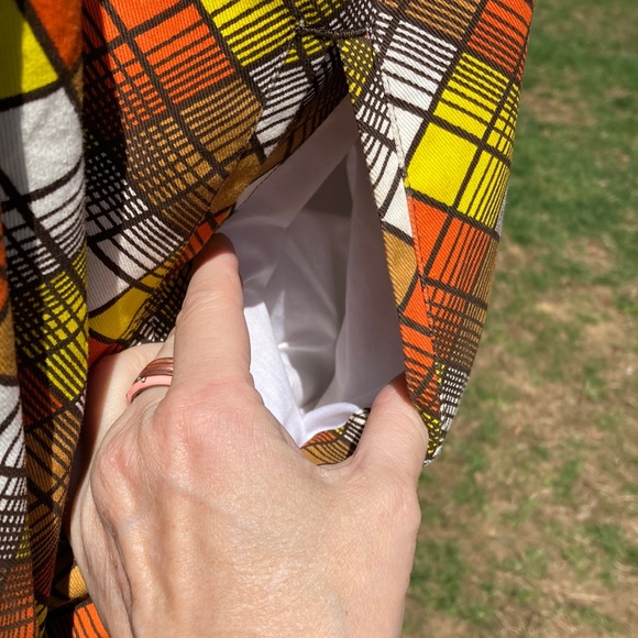 Celebrity by Design funky plaid all cotton lined logo jacket size L - Picture 5 of 9